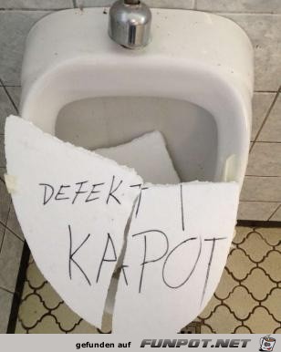 Klo defekt Klo defekt