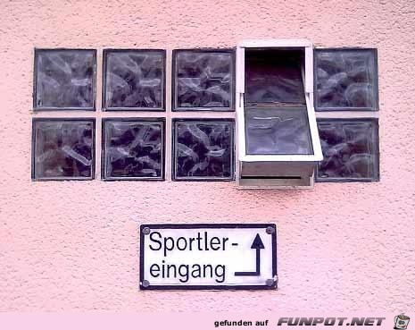 Sportler-Eingang