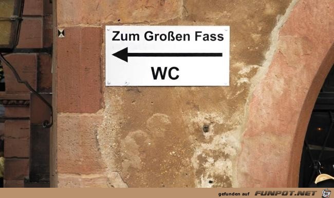 Weg zum Klo