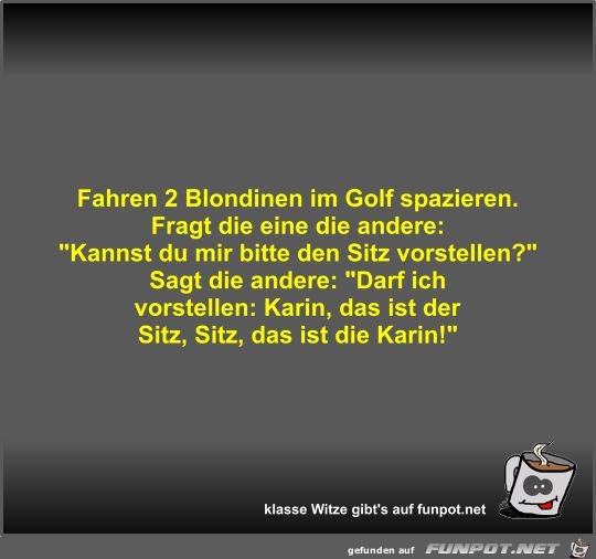 Fahren 2 Blondinen im Golf spazieren