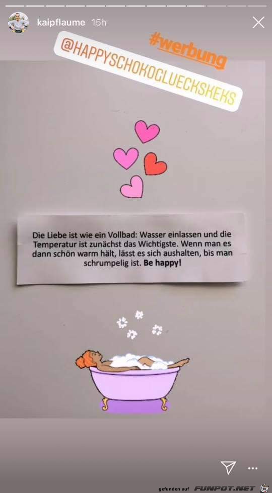 die liebe ist wie ein vollbad