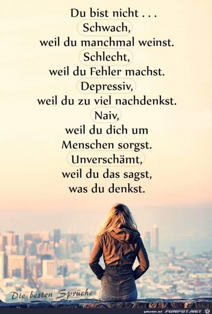 Du bist nicht schwach Du bist nicht schwach