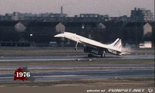 1976 Landung der Concorde in Berlin