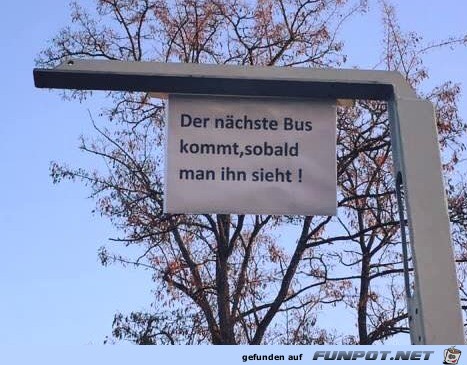 der nächste Bus der nächste Bus