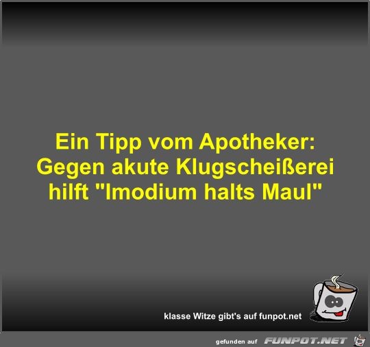 Ein Tipp vom Apotheker Ein Tipp vom Apotheker