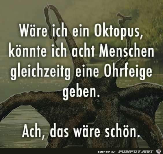 waere ich ein oktupus