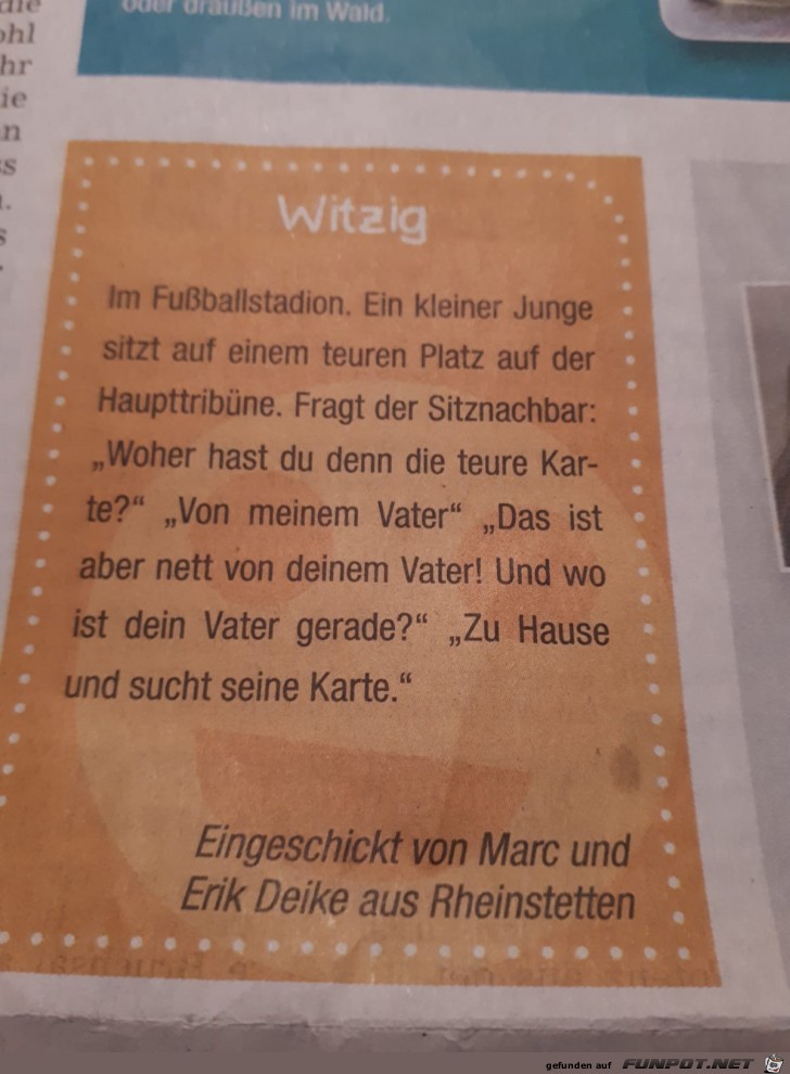 Eintrittskarte