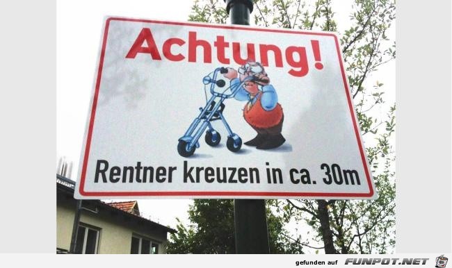 Rentner kreuzen