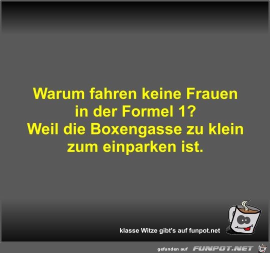 Warum fahren keine Frauen in der Formel 1? Warum fahren keine Frauen in der Formel 1?