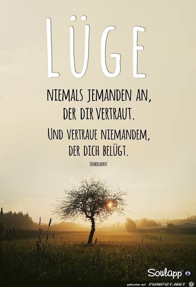 luege niemals jemanden an luege niemals jemanden an