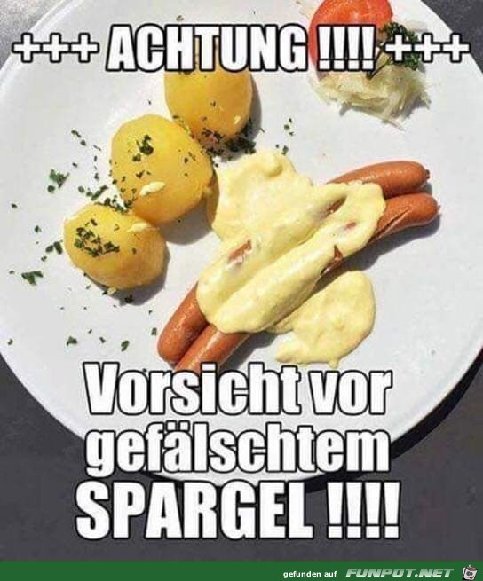 Geflschter Spargel aufgetaucht