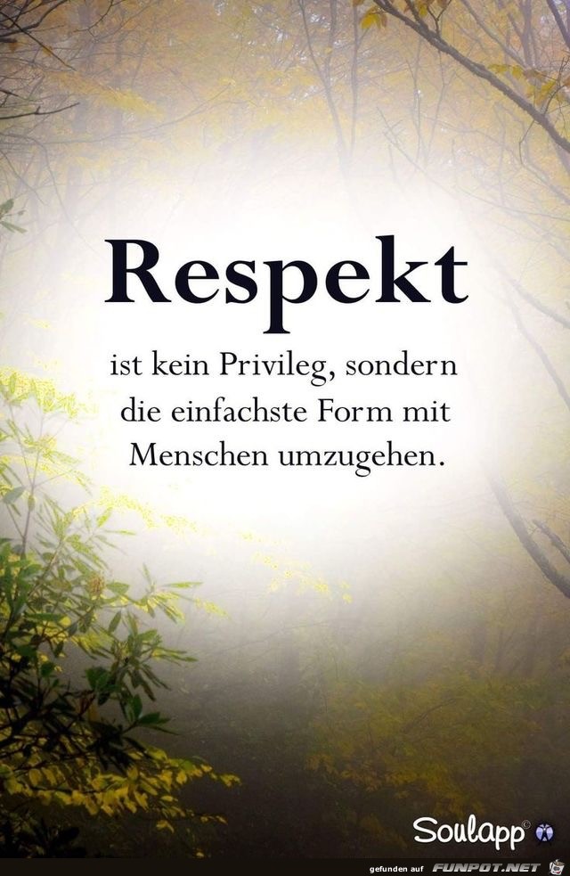 Respekt ist kein privileg