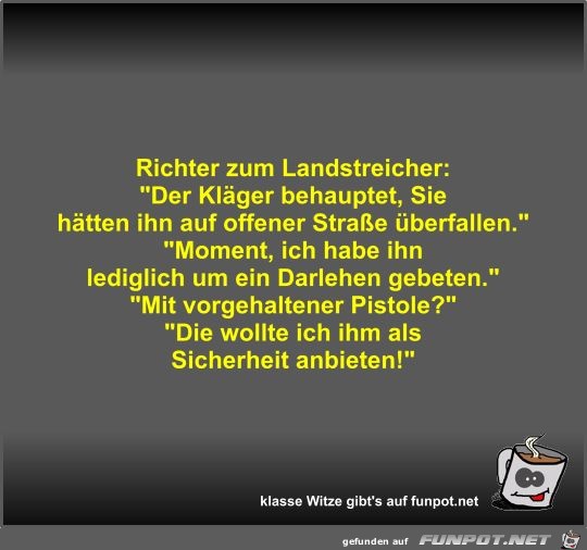 Richter zum Landstreicher Richter zum Landstreicher