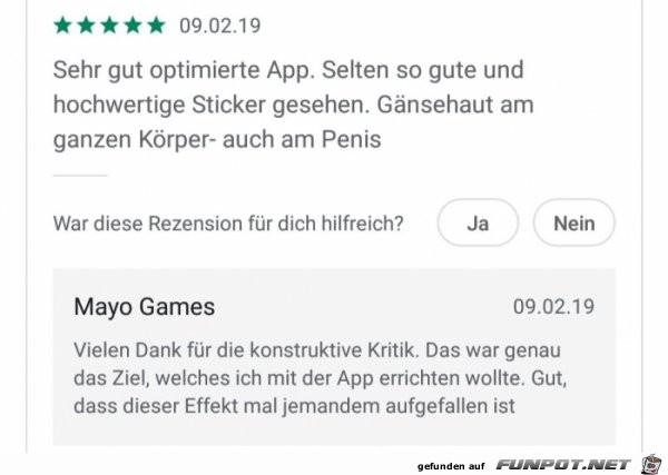 Die App scheint laut Kritik ja wirklich gut zu sein Die App scheint laut Kritik ja wirklich gut zu sein
