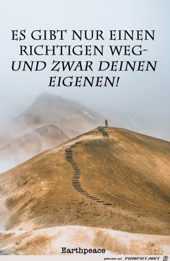 es gibt nur einen richtigen weg es gibt nur einen richtigen weg