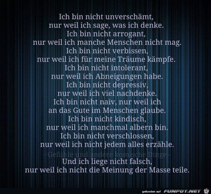 ich bin nicht unverschaemt ich bin nicht unverschaemt