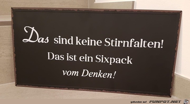 das sind keine stirnfalten