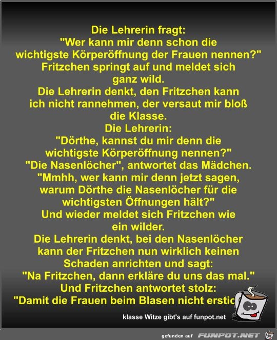 Die Lehrerin fragt Die Lehrerin fragt