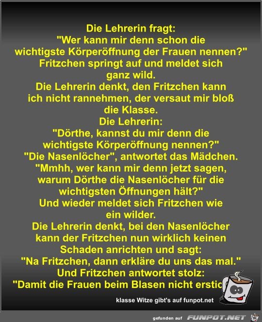 Die Lehrerin fragt