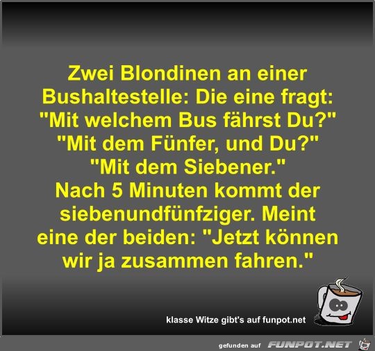 Zwei Blondinen an einer Bushaltestelle Zwei Blondinen an einer Bushaltestelle