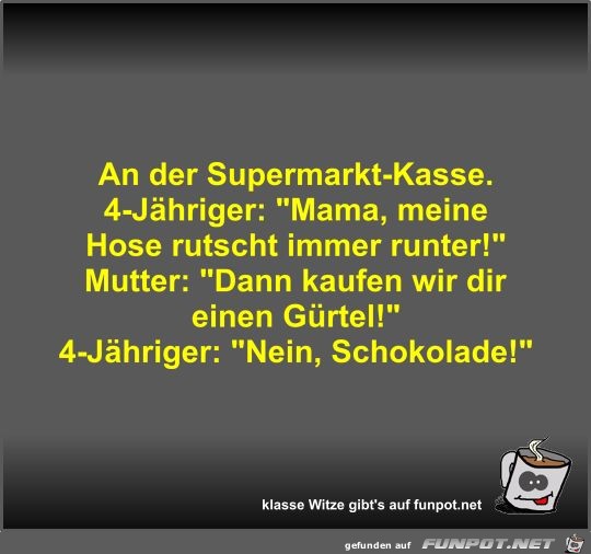 An der Supermarkt-Kasse