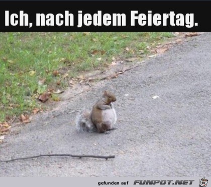 Nach dem Feiertag Nach dem Feiertag