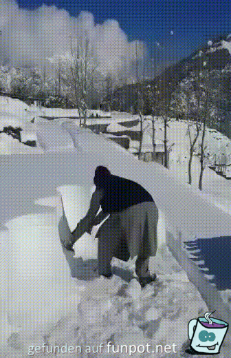 Wenn man keinen Schneeschieber hat Wenn man keinen Schneeschieber hat