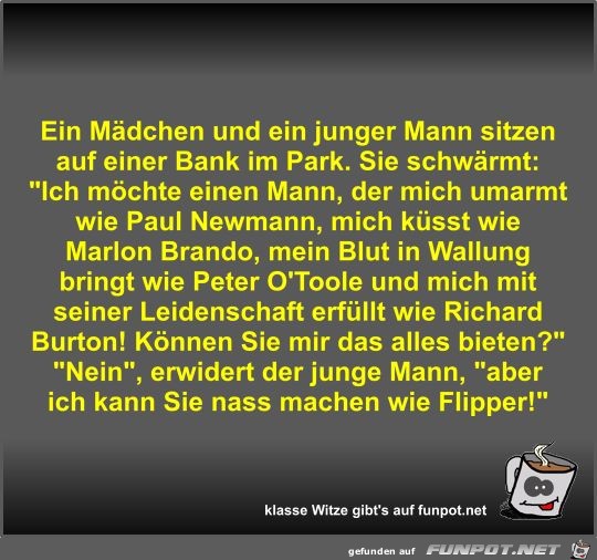Ein Mädchen und ein junger Mann sitzen auf einer Bank im... Ein Mädchen und ein junger Mann sitzen auf einer Bank im...