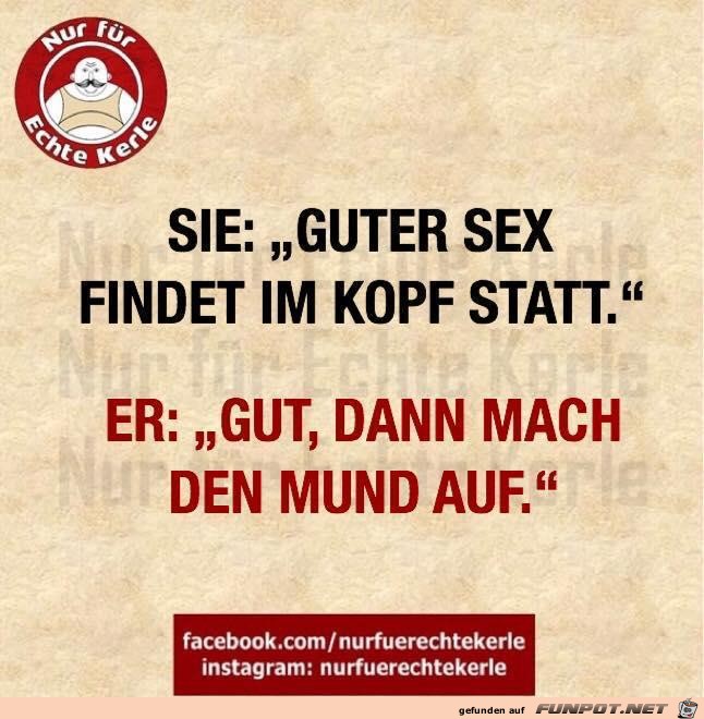 Guter Sex findet im Kopf statt Guter Sex findet im Kopf statt