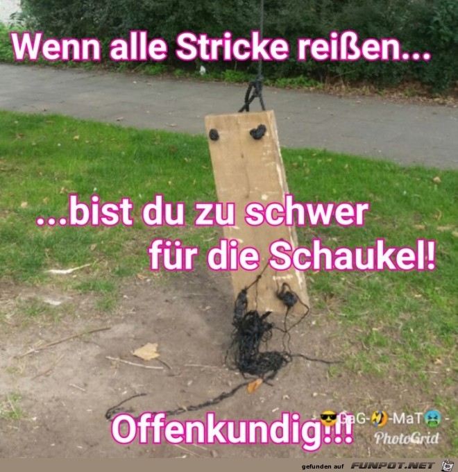 Zu schwer