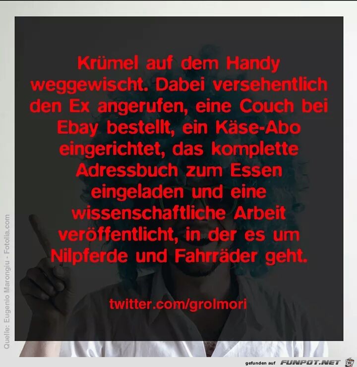 Vorsicht beim Handydisplay Vorsicht beim Handydisplay