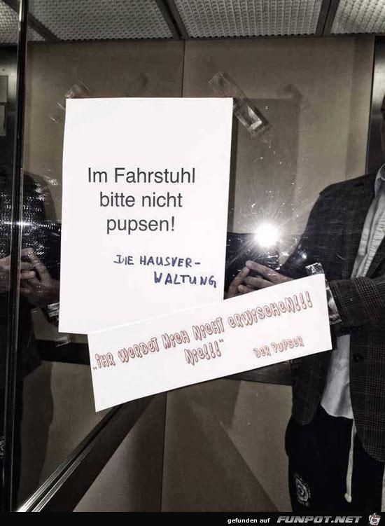 Im Fahrstuhl