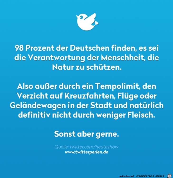 Die Natur schützen Die Natur schützen