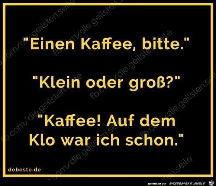 Einen Kaffee bitte