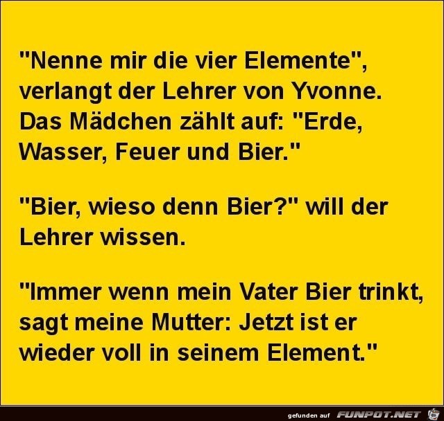nenne mir vier elemente nenne mir vier elemente