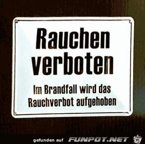 Rauchverbot Rauchverbot