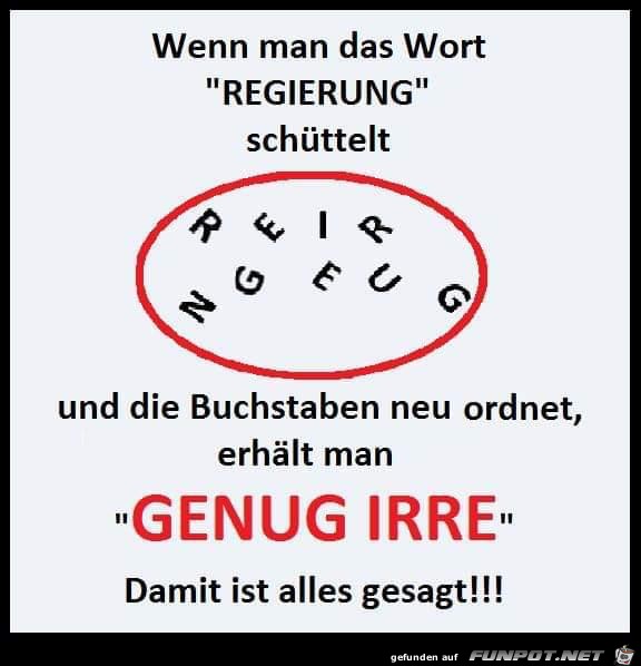 Wenn man das Wort Regierung Wenn man das Wort Regierung