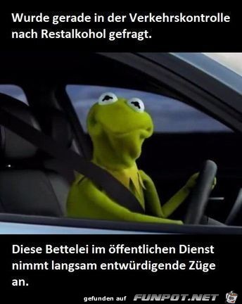 wurde gerade in der Verkehrskontrolle