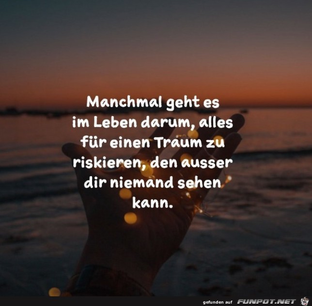 manchmal geht es im leben