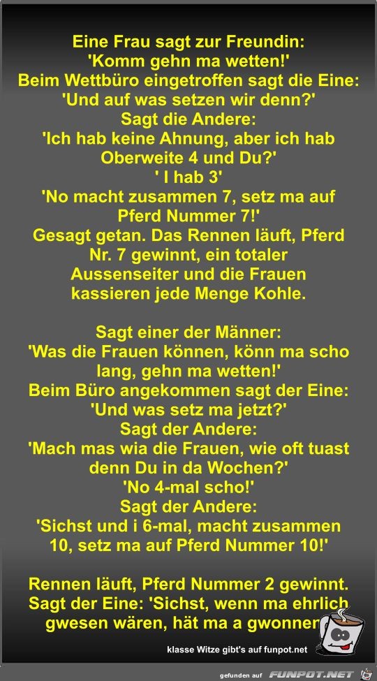 Eine Frau sagt zur Freundin Eine Frau sagt zur Freundin