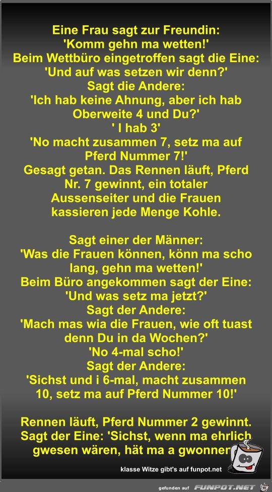 Eine Frau sagt zur Freundin