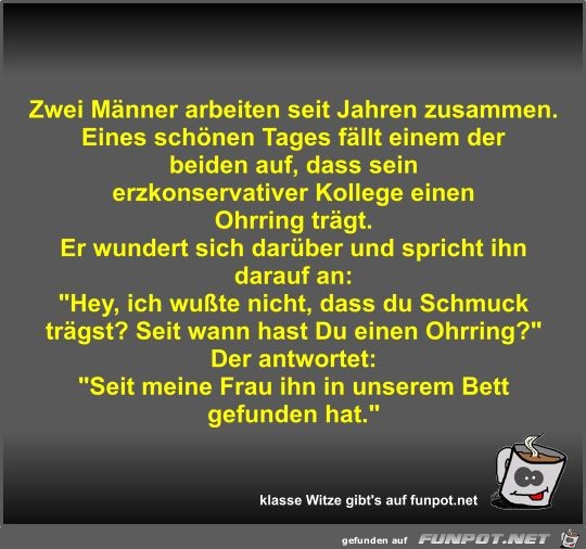 Zwei Männer arbeiten seit Jahren zusammen Zwei Männer arbeiten seit Jahren zusammen