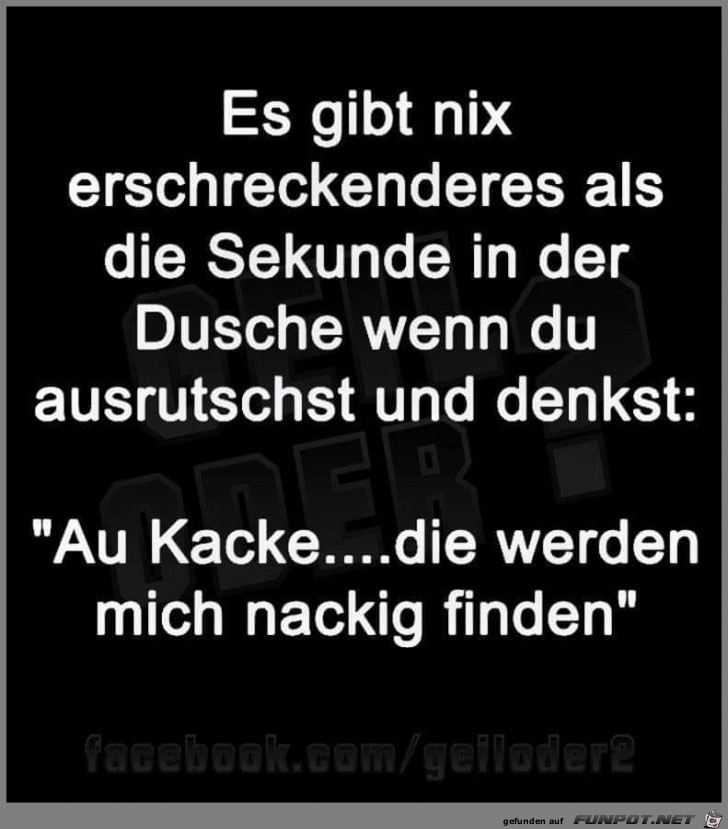 Schreckmoment in der Dusche Schreckmoment in der Dusche
