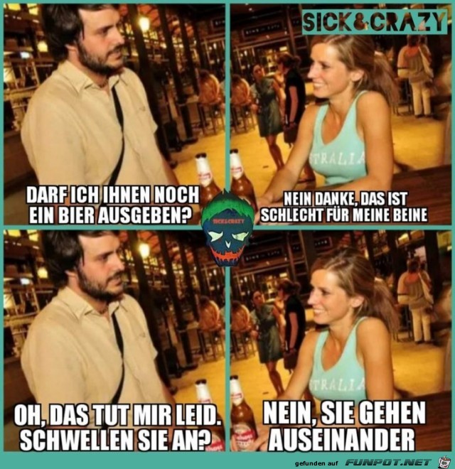 Darf ich ihnen noch ein Bier ausgeben