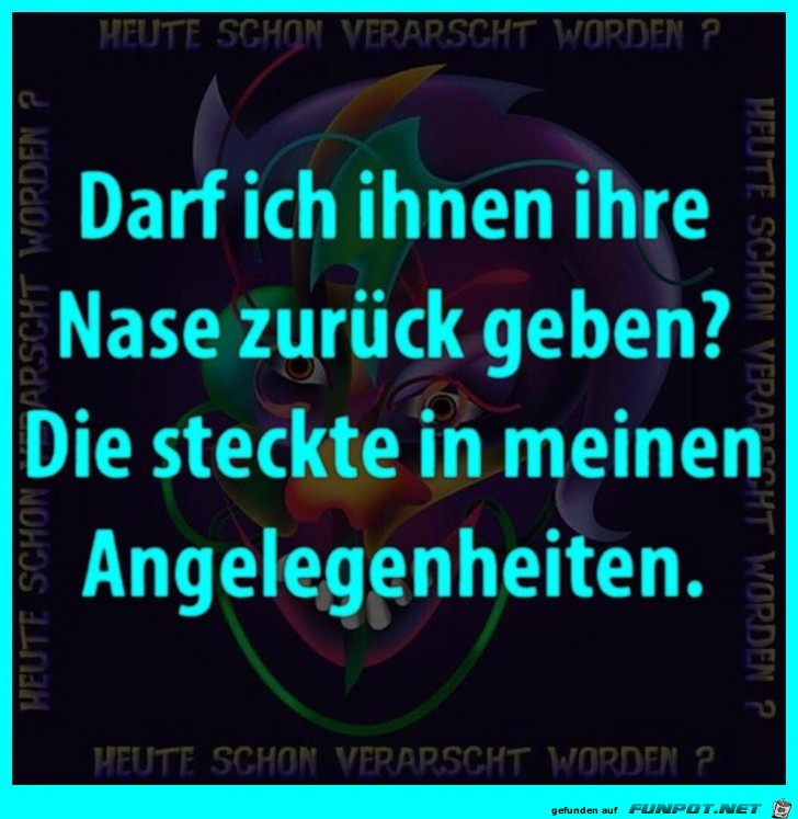 Nase zurckgeben