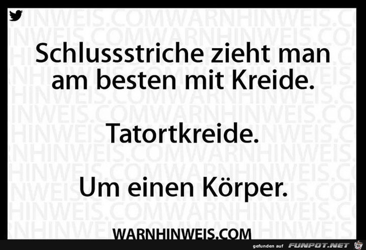 Schlussstriche Schlussstriche