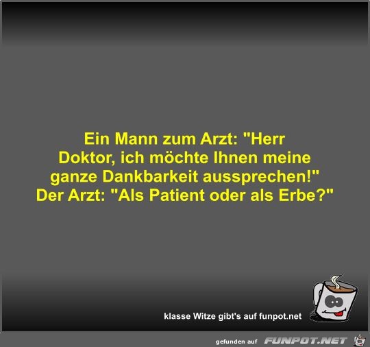 Ein Mann zum Arzt