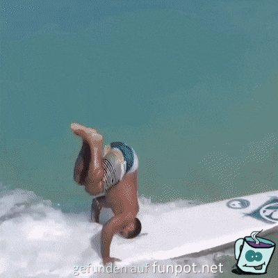 Mit Kopfstand surfen Mit Kopfstand surfen