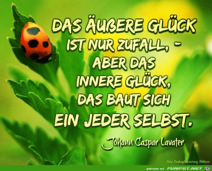 das äussere Glück das äussere Glück