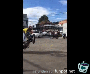 Polizei beendet Motorrad Vorfhrung